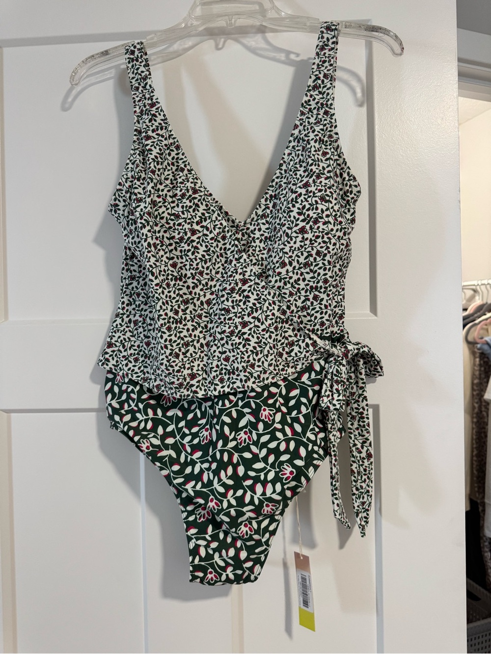 summersalt Perfect Wrap One Piece Floral Swimsuit